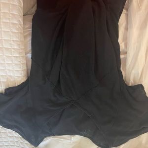 Free people black v neck with cut out shoulders